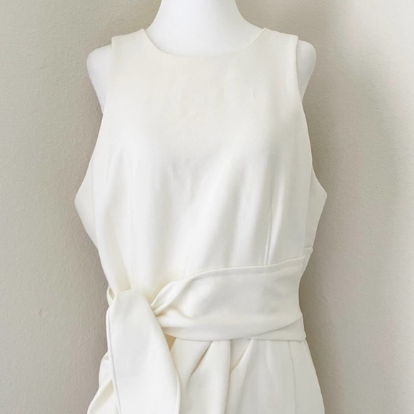 cinq a sept - NWT cassaleigh dress waist tie wrap sleeveless mini dressy ivory - Picture 3 of 10